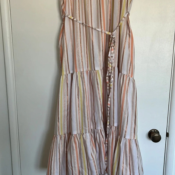 LEMLEM by Liya Kebede NWT Retta Sweepy Striped Metallic Dress - Picture 5 of 8